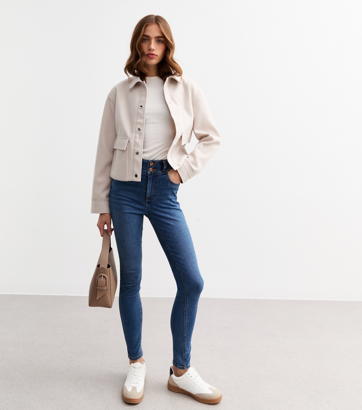 Women's Blue High Waist Yazmin Skinny Jeans New Look