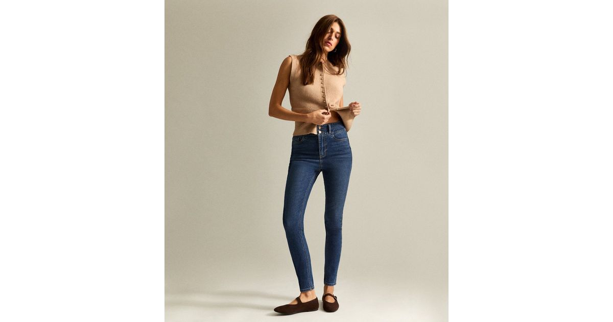 Dark Blue High Waist Yazmin Skinny Jeans New Look