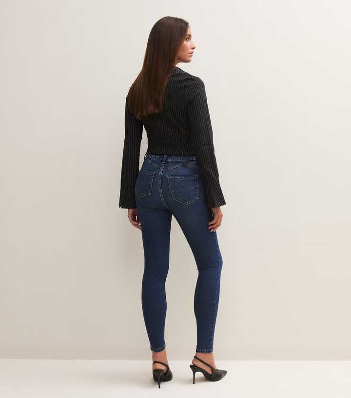 Jean Femme New Look Taille 14 - Coupe Skinny/slim, Haute Taille, Bleu - Très Bon état (occasion)