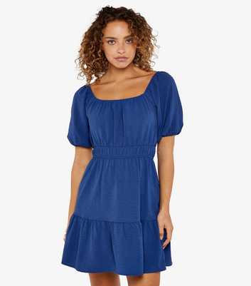 Apricot Bright Blue Milkmaid Mini Dress