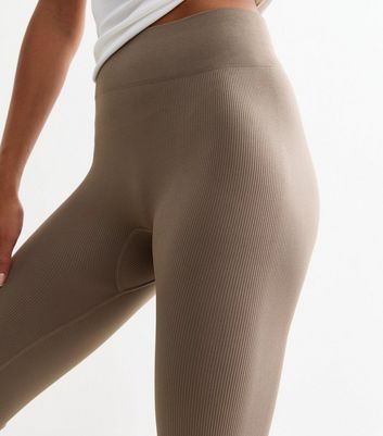 【COLOR iN ID】Mink bello leggings Mink Ribbed Seamless Leggings | New Look
