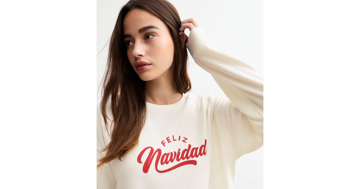 FELIZ NAVIDAD Round Neck Drop Shoulder Sweatshirt main image 1