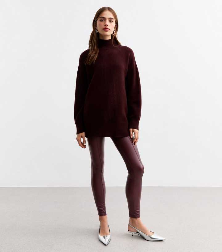 Exclusive Burgundy Corseted Leggings main image 1
