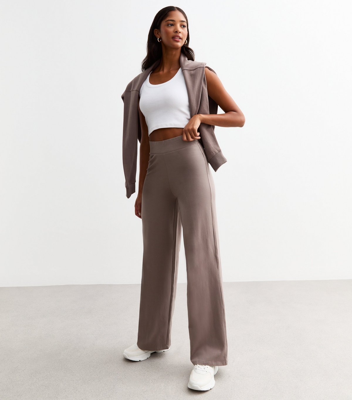 Women's Mink High Waist Wide Leg Leggings New Look