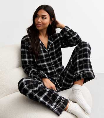 Black Checked Revere Trouser Pyjama Set