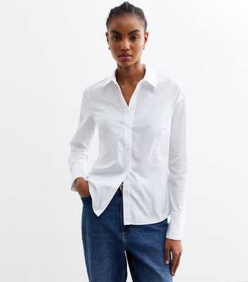 Tall White Poplin Slim Fit Shirt