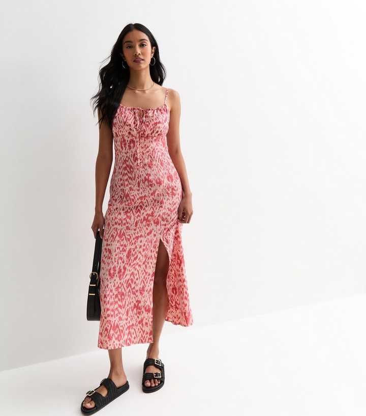 Sunshine Soul Red Animal-Print Maxi Dress New Look