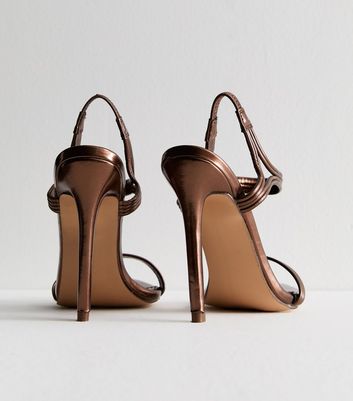 Bronze sandal heels hotsell