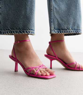 Public Desire Pink Strappy Sandals