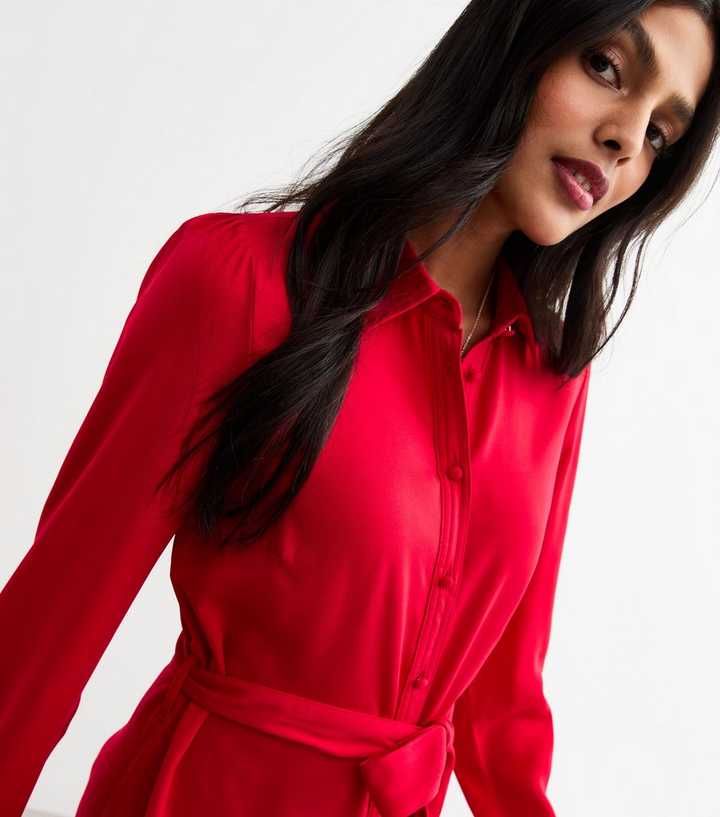 strapless open back dress Cotton Wrap Cut Out Midi Shirt Dress | Ellisia