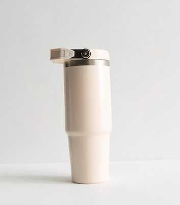 Cream 850ml Insulated Handle Drinks Bottle 