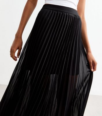 Pleated chiffon skirt best sale