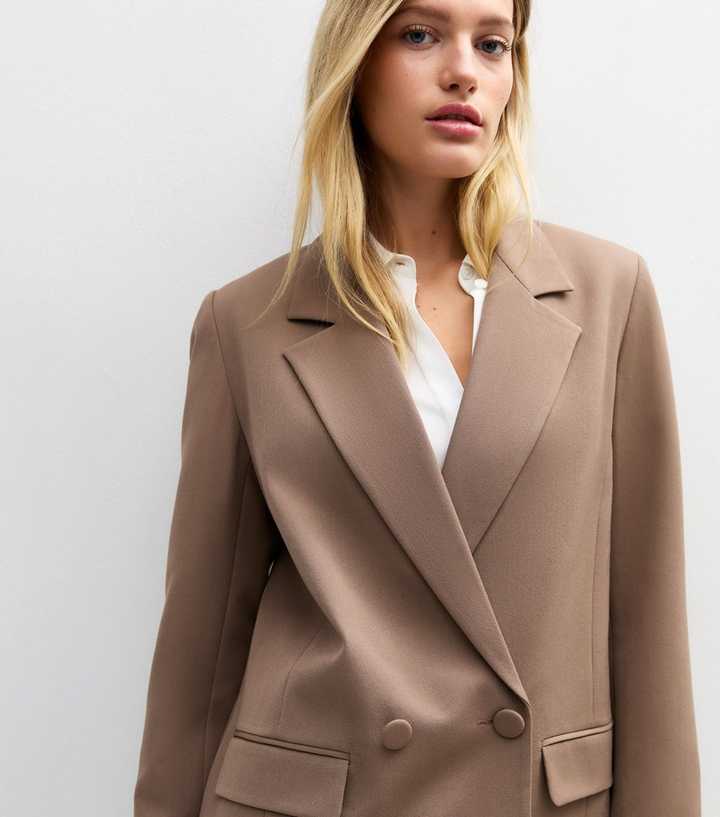 Oversized Blazer Blazer Yah Yah Kleding VILA 3/4-ARM Blazer Fossil