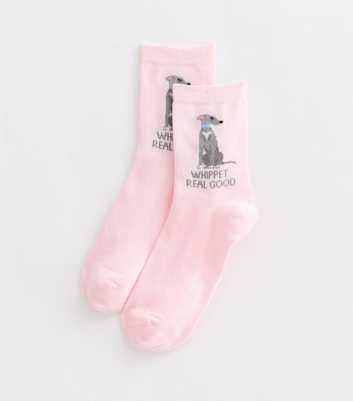 Pink Whippet Real Good Socks 
