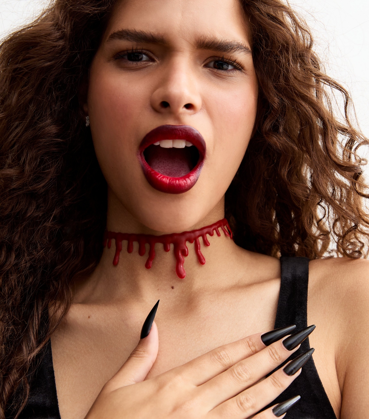 Red Halloween Blood Chocker Necklace New Look