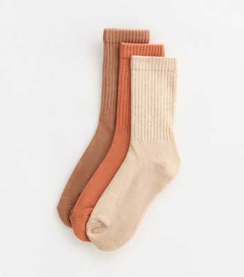 Pack Of Three Multicoloured Ribbed Socks