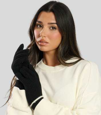 South Beach Black Contrast Stitch Gloves