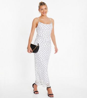 Strappy polka dot fashion dress