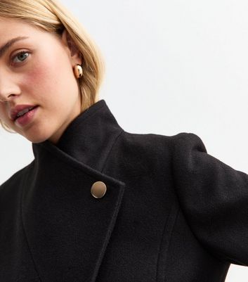 Black funnel coat online