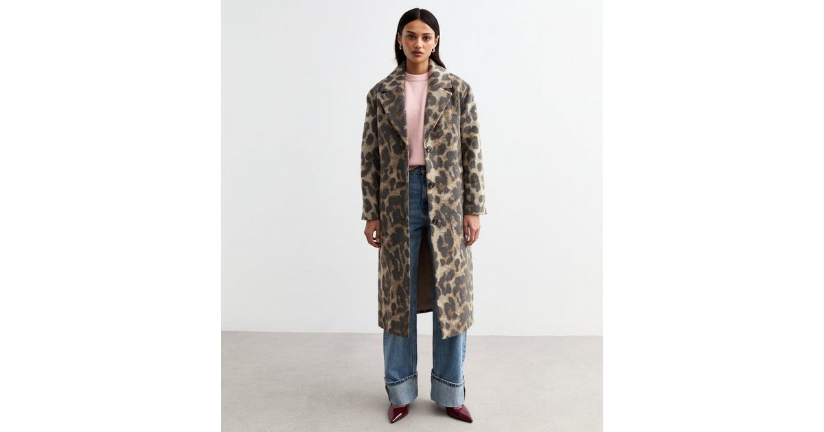 2040183 Brown Patterned Coat main image 1