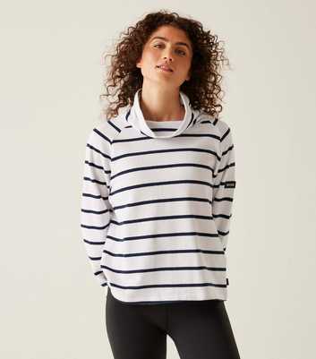 Regatta White Stripe Havendo Cotton-Blend Sweatshirt