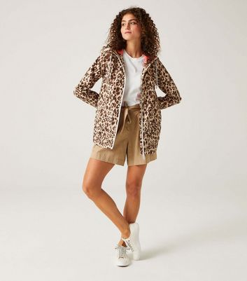 Regatta Brown Leopard Print Bayletta Waterproof Jacket New Look