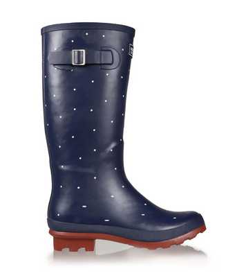 Regatta Blue Polka Dot Wellington Boots