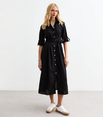 Shirt waist midi dress online