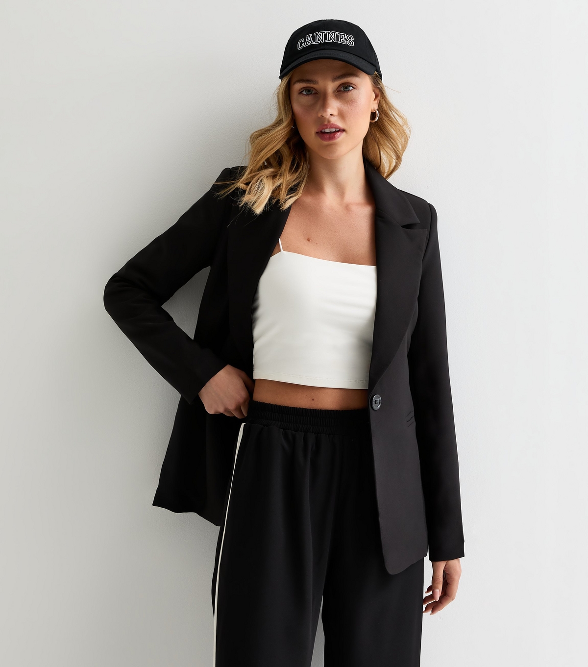 Women's Black Single-Breasted Blazer Gini London New Look