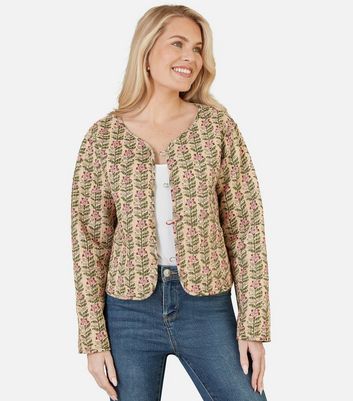 New look floral jacket best sale