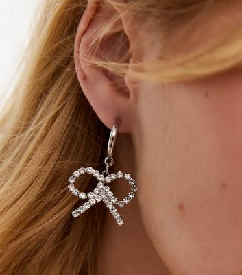 Hoop earrings with charm discount