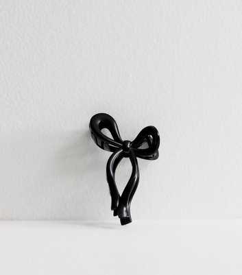 Black Transparent Bow Hair Claw Clip