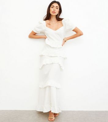 New look white maxi dress best sale