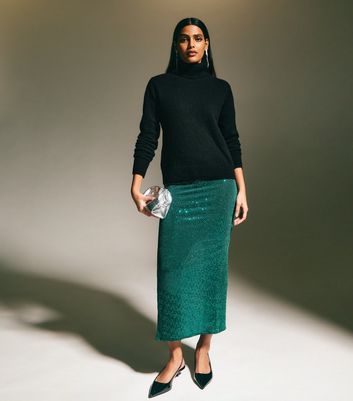 Green midi skirt 50 best sale