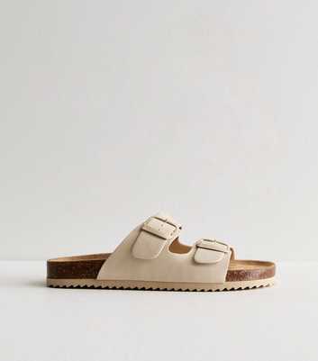 Off White Buckled Flat Sandals