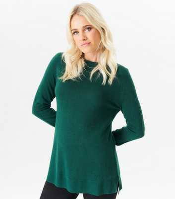 Gini London Green Slim Knit Jumper 