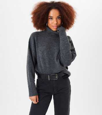 Gini London Grey Roll Neck Jumper 