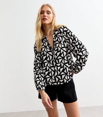 Forever 21 Black Triangle Cut Blouse main image 0