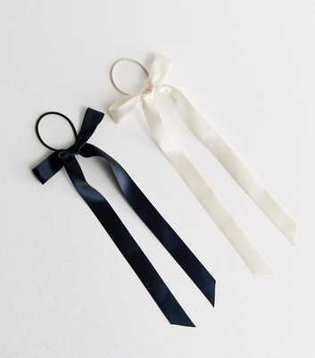 2 Pack of Satin Bow Hair Ties