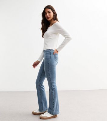 Pull on boot leg jeans best sale