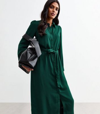 White, Pink, Green Belted Midi Dress With Gold Eyelet Detail main image 1