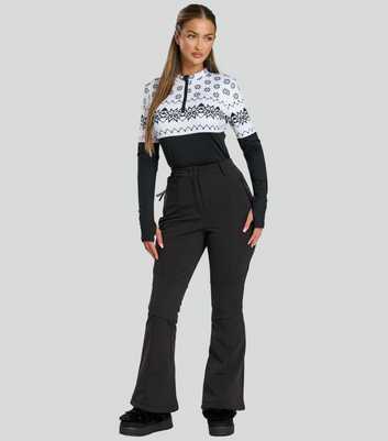 South Beach Black Flared Ski Trousers