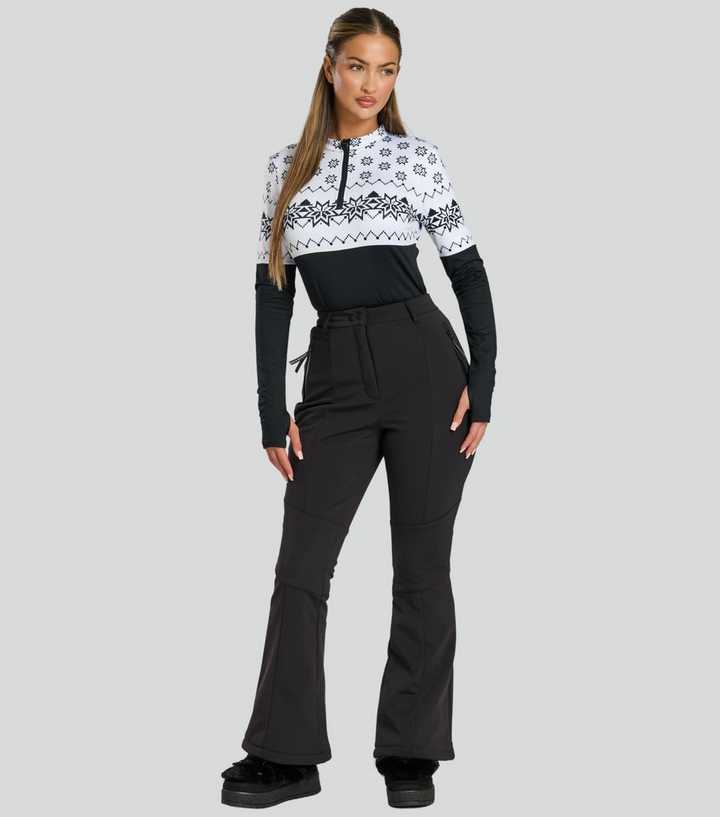 South Beach Black Flared Ski Trousers