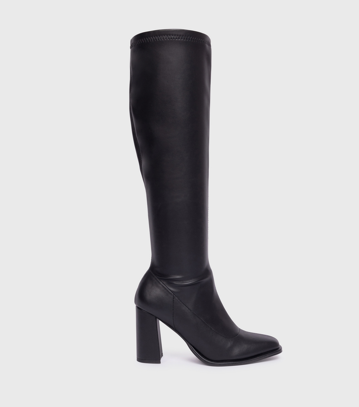 Women's Black Heeled Knee High Boots London Rebel New Look