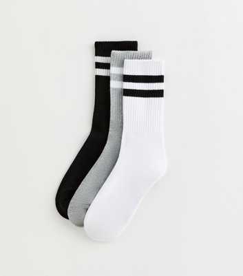 Pack of 3 Black Stripe Socks