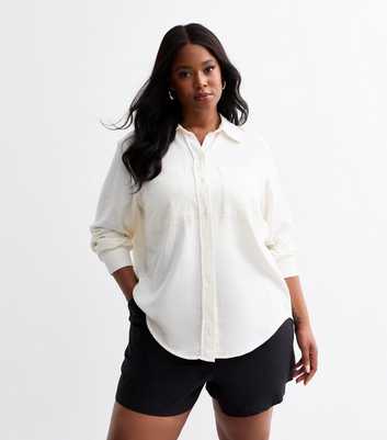 ONLY Curves Linen-Blend Shirt 