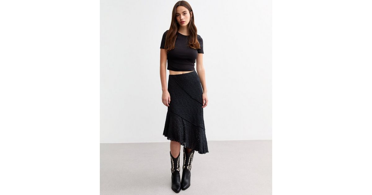Bite Back Lace Up Asymmetric Skirt Set