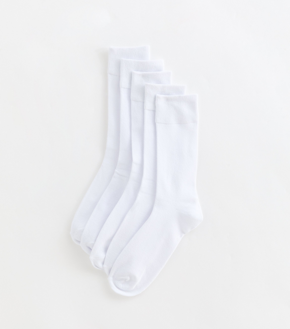 Men's Pack Of 5 White Socks New Look