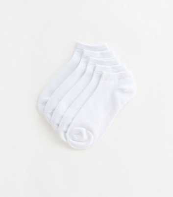 Pack Of 5 White Trainer Liner Socks