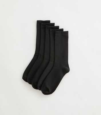 Mens Pack Of 5 Black Socks